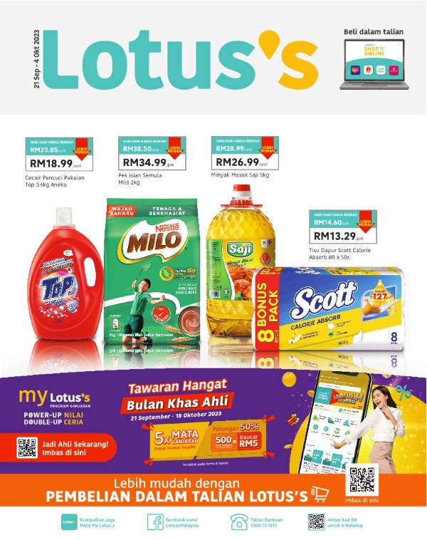Lotus/Tesco Promotion : Weekly Catalogue (21 September 2023 – 4 October 2023)